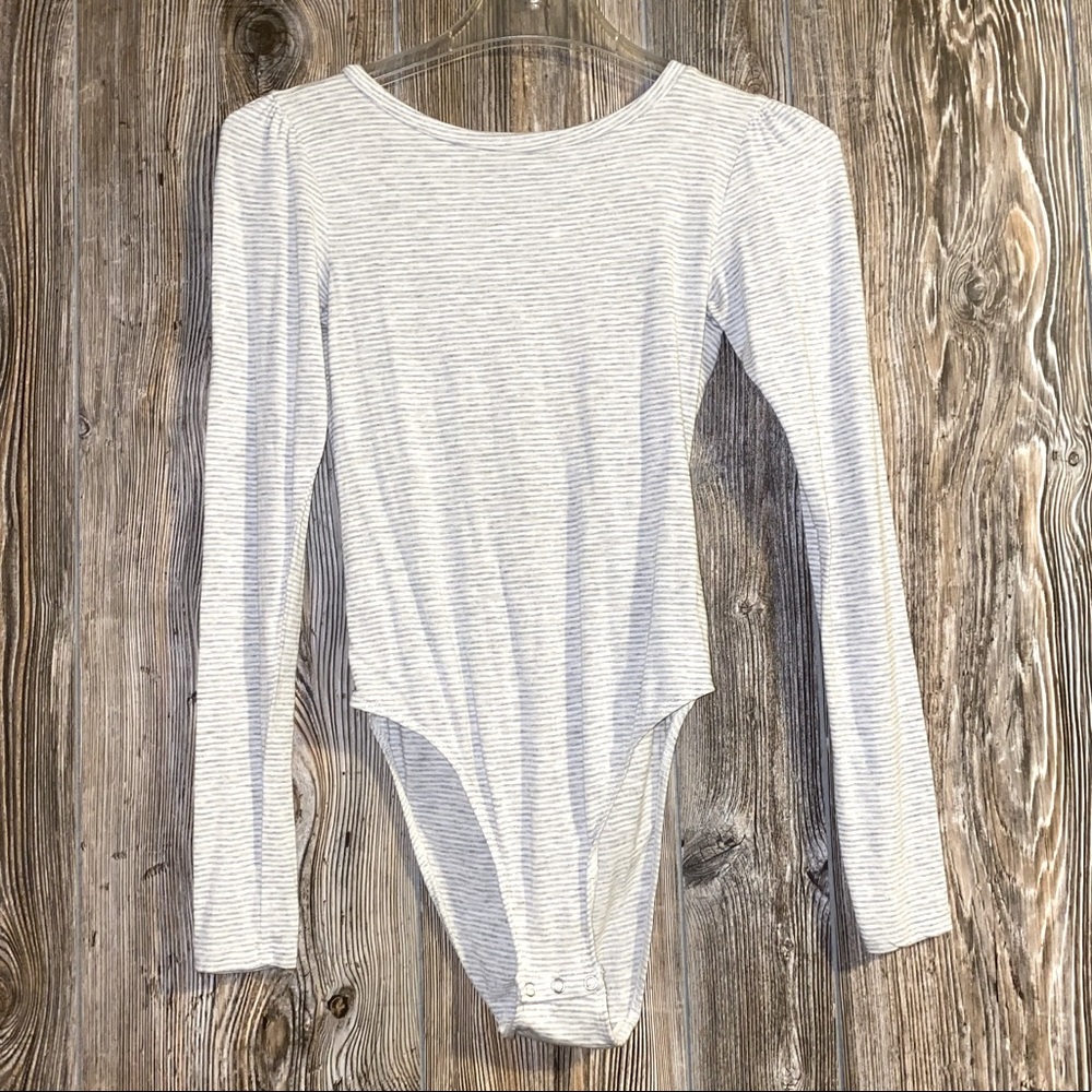 Aerie Stripped Bodysuit Long-sleeve